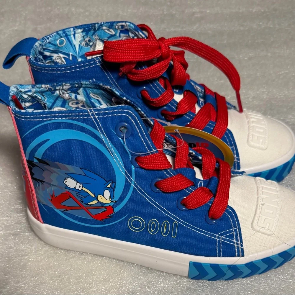 Sonic NIKELODEON BOYS Kids High-Top Sneakers - Blue and Red NWOT